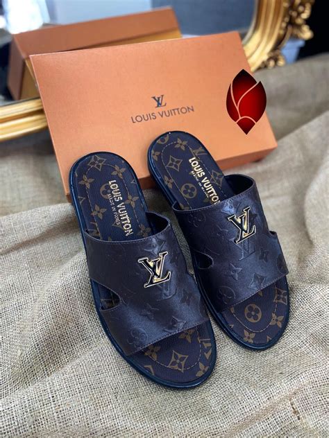 lv slippers men's